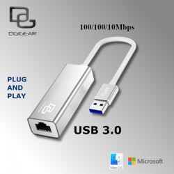DIGIGEAR USB TYPE C 3.0 TO 3 PORT USB+LAN