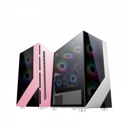 ENLIGHT RAMPAGE PINK FREE 4FAN RGB TEMPERED GLASS - NON PSU