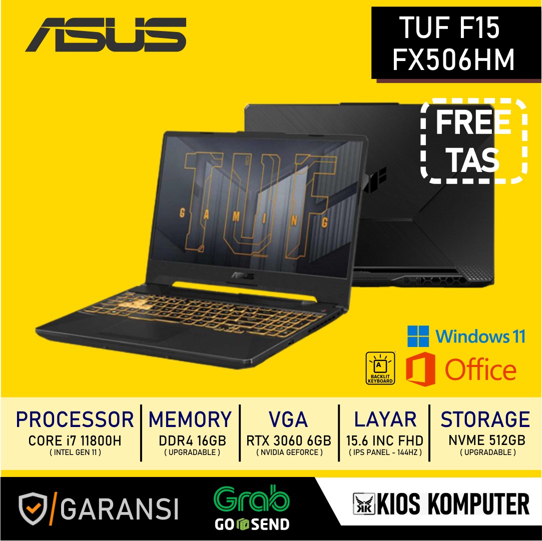 ASUS TUF F15 FX506HM CORE i7 11800H 16GB/512GB RTX 3060 6GB 15.6