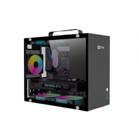 HOSE PANDORA BLACK TYPE C USB MATX GAMING CASE TEMPERED GLASS - NON PSU