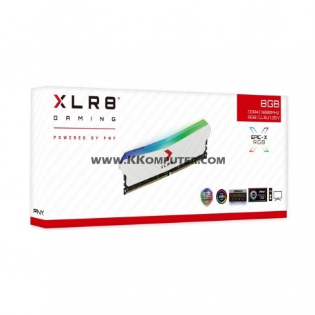 PNY XLR8 DDR4 3200 8GB LONGDIMM, White RGB (Single pack)