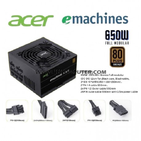 POWER SUPLY ACER AC650 650W 80+BRONZE FULL MODULAR