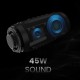 HiFuture Gravity Portable Bluetooth Speaker IPX7 RGB 2-Way Speaker - Blue