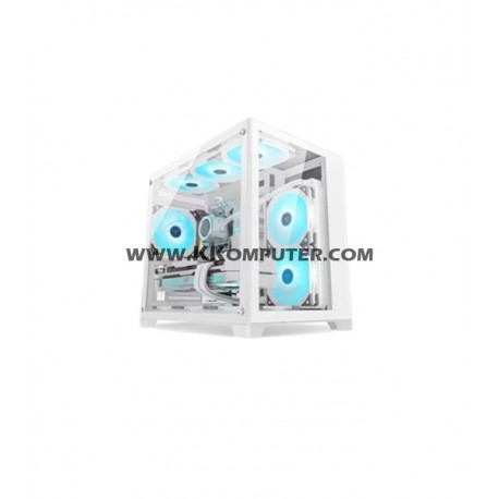 PC CASING NYK NEMESIS T75 TITANS WHITE FREE 1 FAN RGB - NON PSU