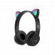 CAT EAR HEADSET P47M WIRELESS AUDIO STEREO SUPER BASS COLOR LIGHTS RGB