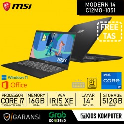 MSI MODERN 14 C12MO (9s7-14j112-1051) CORE i7-1255U 16GB DDR4 512GB SSD NVME 14" FHD IPS WIN 11 OHS