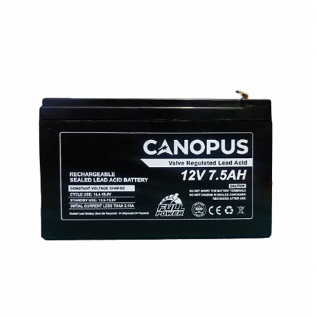 BATERAI AKI KERING UPS VRLA/SLA (ACCU BATTERY) CANOPUS 12V 7.5A FULL POWER