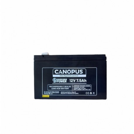 BATERAI AKI KERING UPS VRLA/SLA (ACCU BATTERY) CANOPUS 12V 7.5A DOUBLE POWER