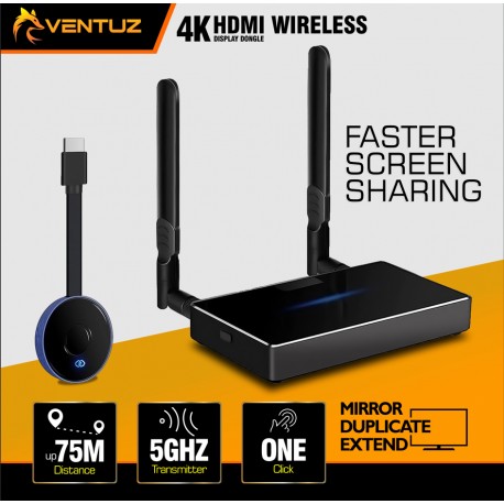 VENTUZ WIRELESS HDMI EXTENDER 75M