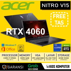 ACER NITRO V15 I9 13900H RTX 4060 8GB 16GB RAM DDR5 512GB NVME W11 LAPTOP GAMING / NOTEBOOK