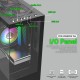 CASING PC KOMPUTER ITX M-ATX NYK NEMESIS T64 BLACK HOMEROS INCLUDE 3 FAN RGB