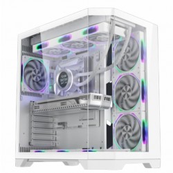 CASING KOMPUTER PC GAMING VBR Z8 M-ATX USB Type-C DUAL CHAMBER - WHITE