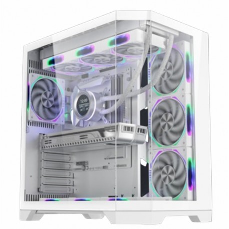 CASING KOMPUTER PC GAMING VBR Z8 M-ATX USB Type-C DUAL CHAMBER - WHITE