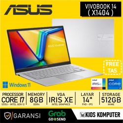 ASUS VIVOBOOK 14 (X1404) CORE i7-1255U 8GB DDR4 RAM 512GB SSD 14" FHD