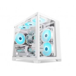 PC CASING NYK NEMESIS T75 TITANS WHITE FREE 1 FAN RGB - NON PSU