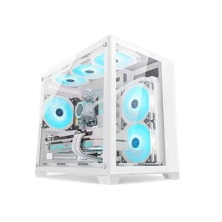 PC CASING NYK NEMESIS T75 TITANS WHITE FREE 1 FAN RGB - NON PSU