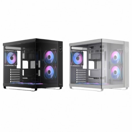 CASING KOMPUTER PC OCYPUS IOTA C70 BK ARGB ATX 6x FAN ARGB BLACK / WHITE