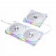 LIAN LI SL120 V2 Triple Pack ARGB Fan Case - 120mm 3Pcs -WHITE