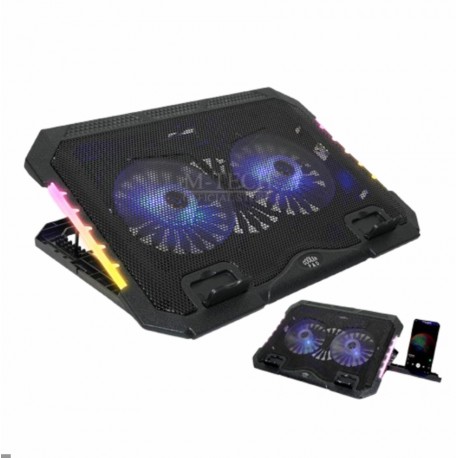 MTECH COOLING PAD LAPTOP GAMING RGB S900 WITH PHONE HOLDER