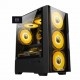 CASING PC KOMPUTER HOSE LEXA GAMING CASTLE MINI TEMPERED GLASS M-ATX BLACK INCLUDE 3 FAN