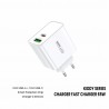 CHARGER DUAL PORT USBE TYPE-C & USB TYPE-A 65W REMAX RP-U125 KIDDY SERIES FAST CAHRGING