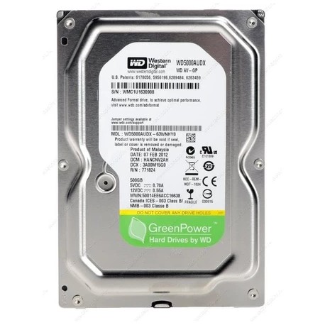 HARDDISK SATA 3.5 INTERNAL WDC GREEN 500GB