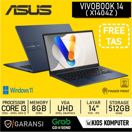 ASUS VIVOBOOK 14 A1404Z INTEL CORE i3-1215U 8GB DDR4 512GB SSD NVME 14" W11