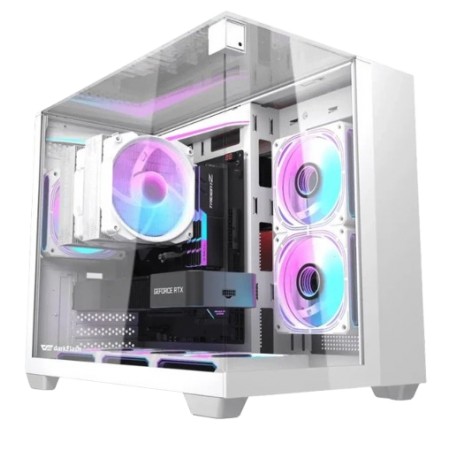 CASE DARKFLASH TH285M M-ATX NO FAN WHITE