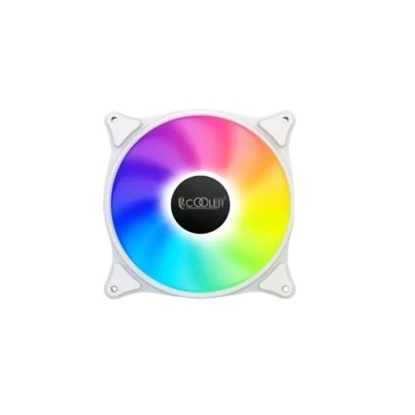 PCCOOLER FX-120-3 Static Color LED 120mm FAN - 3 Pin PWM + 4 Pin MOLEX (WHITE)