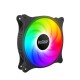 PCCOOLER FX-120-3 Static Color LED 120mm FAN - 3 Pin PWM + 4 Pin MOLEX (BLACK)