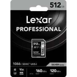 Lexar Professional SDXC / SD Card 512Gb 160MBps 1066x