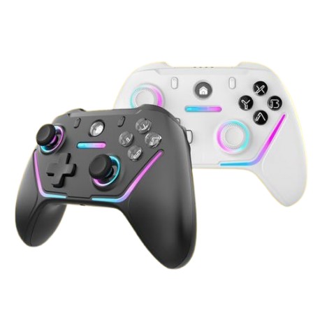 SADES RYUNIX G80 / G-80 WIRELESS GAMEPAD HALL EFECT ANALOG DUAL MODE BLACK/WHITE