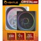 VENTUZ CRYSTAL 2000RPM 12CM GLASS ARGB FAN - BLACK