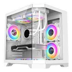 CASE NYK RUNE FC8 M-ATX GAMING CASE FREE 3F RGB - WHITE