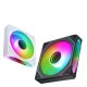 SEGOTEP NR12 ARGB PWM INFINITY MIRROR 1800RPM CASE FAN - BLACK/WHITE