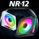 SEGOTEP NR12 ARGB PWM INFINITY MIRROR 1800RPM CASE FAN - BLACK/WHITE
