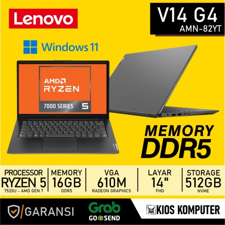 V14 G4 AMN AMD RYZEN 5-7520U 16GB LPDDR5 512GB NVME 14" FHD