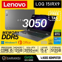 LENOVO LOQ 15IAX9E INTEL CORE I5 12450HX 12GB DDR5/ 512GB RTX 3050 8GB 15.6" WIN 11+ OHS