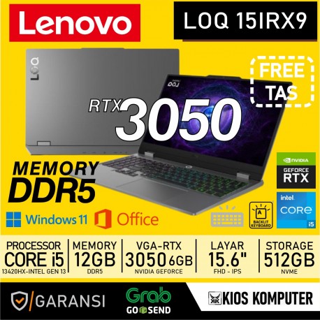LENOVO LOQ 15IAX9E INTEL CORE I5 12450HX 12GB DDR5/ 512GB RTX 3050 8GB 15.6" WIN 11+ OHS