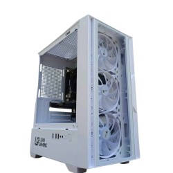 CASING PC KOMPUTER HOSE LEXA GAMING CASTLE MINI TEMPERED GLASS M-ATX BLACK INCLUDE 3 FAN