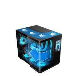 ENLIGHT Z11S BLACK M-ATX PC CASE DIGITAL DISPLAY FREE 3F