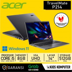 ACER TRAVELMATE P214 INTEL CORE I5 1335U 8GB DDR4 512GB NVME INTEL UHD GRAPHICS 14 INCH WUXGA IPS BACKLIT WIN 11 PRO