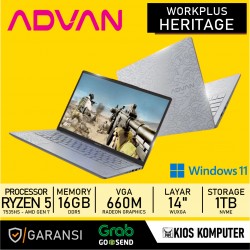 ADVAN WORKPLUS HERITAGE L25B-R57S1 AMD RYZEN 5 7535HS 16GB DDR5 1TB SSD MVME RADEON 660M 14 INCH WUXGA IPS SRGB W11