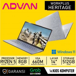 ADVAN WORKPLUS HERITAGE L25B-R57S1 AMD RYZEN 5 7535HS 16GB DDR5 1TB SSD MVME RADEON 660M 14 INCH WUXGA IPS SRGB W11