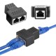 CONNECTOR RJ45 1 TO 2 PORT BARREL LAN