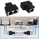 CONNECTOR RJ45 1 TO 2 PORT BARREL LAN