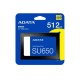 SSD ADATA ULTIMATE SU650 SATA III 3D NAND 2.5" 512G READ/WRITE UP TO 520MB/S