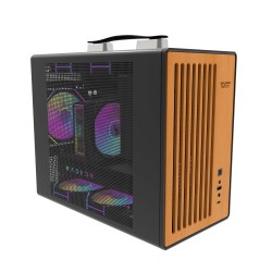 CASING PC DARKFLASH WD200 WOOD BLACK EDITION M-ATX COMPACT NO FAN