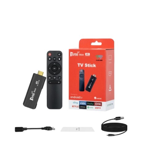 TV98 ANDROID STICK HDMI 4K 5G WIFI RAM 8+128GB ANDROID 12 UHD USB PORT