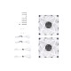FAN CASING THERMALTAKE CT120 ARGB COOLING FAN FOWARD BLACK
